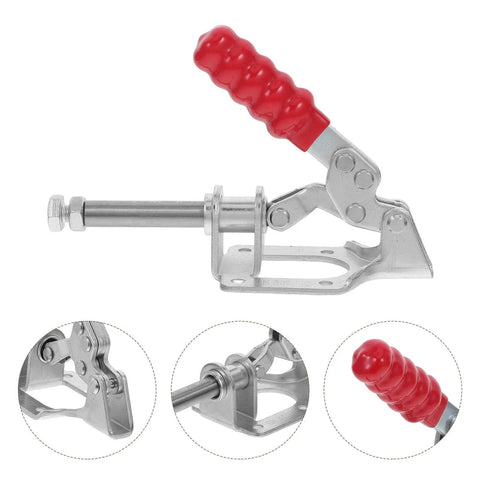 4 Pack Push Pull Toggle Clamps Rock Solid Heavy Duty Zinc Plated Steel Horizontal Workholding Fixtures Quick Release Woodworking Table Clamps