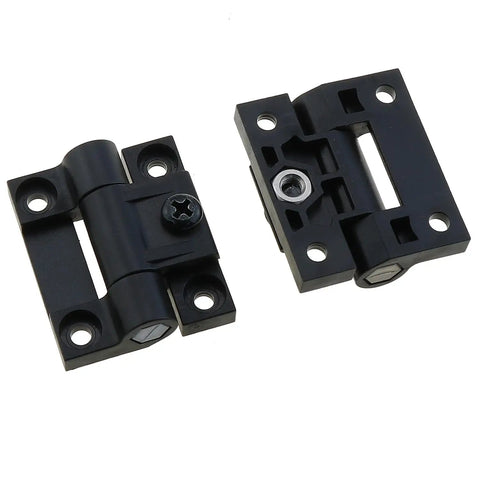 Two Pack Pro Grade Adjustable Torque Positioning Door Hinge Black Plastic 43mm By 36mm Four Countersunk Holes E6 10 301 20 Series