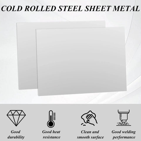 4 Pack 14 Gauge 9x12 Inch Stainless Steel Sheets 304 Cold Rolled 0.078 Inch Thick 2mm Plates displayed with durability and uses