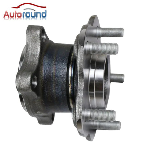 Side view of rear wheel hub and bearing assembly with ABS for Nissan Altima 2002-2006, Maxima 2004-2008, and Quest 2004-2009