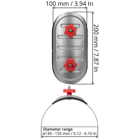 Amazon 6-inch Round Duct Access Door with dual red knobs, steel housing and rubber gasket