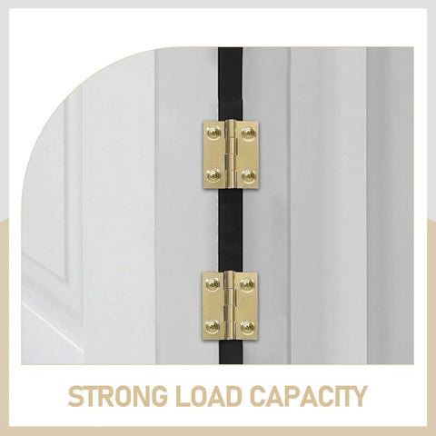 Foldable Brass Cabinet Door Hinges for Kitchens and Closets Small Door Hardware Thickened Design for Smooth Operation