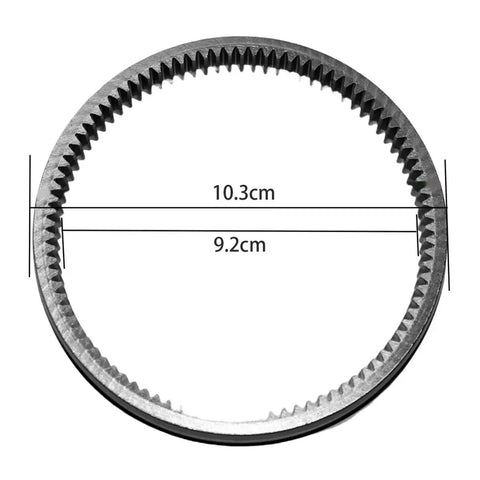 36T Gear With Clutch For Electric Bike Motor, 38mm Outer Diameter Solid Spur Gear Set, argent and white finish gear view