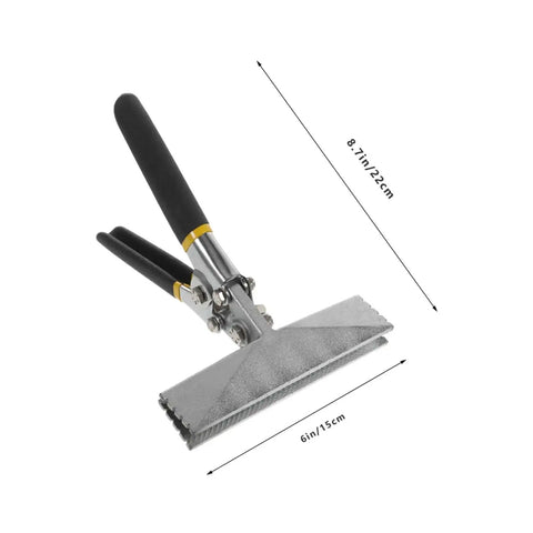 6 Inch Manual Sheet Metal Bender Duckbill Pliers with ergonomic grip and chrome vanadium steel construction, side view