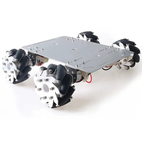 100mm Mecanum Wheel 4WD Metal Car Chassis Kit with omnidirectional wheels and high torque 37 encoder motors for robotics projects