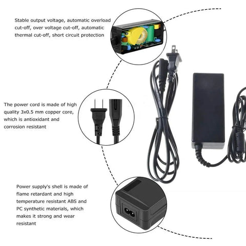 24V AC DC Adapter For GP 306B 240 250 Series Power Supply Charger Mains PSU with features and cord details.