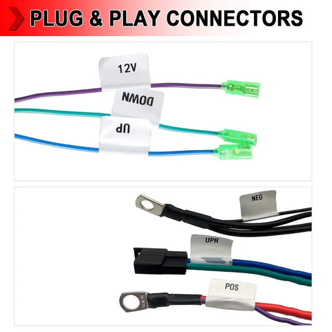Marine Tilt Trim Wiring Harness Kit With Relay Reset Circuit Breaker labeled plug and play connectors