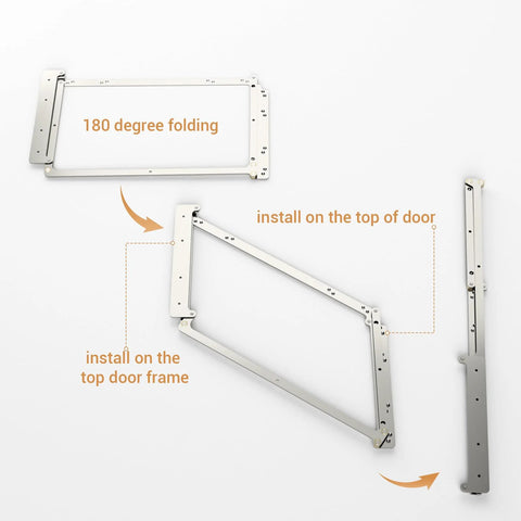 180 Degree Bifold Barn Door Hardware Kit Hidden For Right Open Folding Closet Doors Doorframe Mount Inconspicuous Sliding Bracket