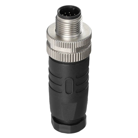 12 Pin M12 A Code Aviation Connector Male Circular Socket 12mm Waterproof Solder Plug for Automation Sensors IP67 Rated