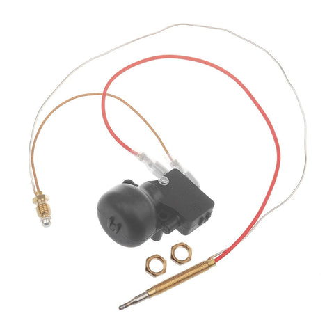 Timsec outdoor patio heater thermocouple sensor with switch; black housing, 16.2-inch wire, M8/M6 connections
