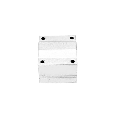 SCS16UU Linear Ball Bearing Set Of 4 With 16mm Bore Diameter, front view of bearing block made from high quality bearing steel.