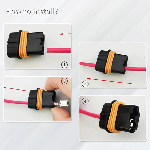 Fuse Holder Assembly Kit For Splicing Existing Wiring Waterproof Sealed Pack Of 6 30A Max Inline Fuse Connector installation guide