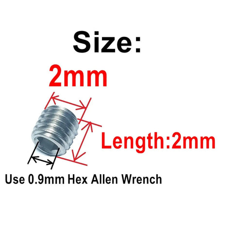 Beefy 100 Pack M2 X 2mm Set Screws Stainless Steel 304 Hex Socket Allen Head With 0.9mm Allen Wrench Included Durable High Temperature Rust Resistant For CNC Machining Robotics Machinery And DIY Projects