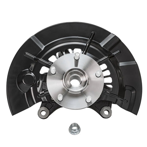 Front Right Steering Knuckle And Wheel Hub Bearing Assembly For 2012 Through 2017 Toyota Camry 2.5L SE XSE Passenger Side Replacement Ready To Roll Durable OEM Style Fitment front view
