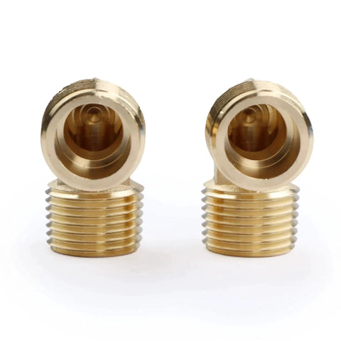 Brass 90 Degree Street Elbow Pipe Fitting Half Inch NPT Male to Half Inch NPT Male Two Pack Barstock Durable Plumbing Adapter For Water Lines