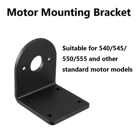 Heavy Duty L Shaped Motor Mounting Bracket for CNC Cutting Machines, 2 Pieces, Compatible With 540 545 550 555 Motors, Steel Clamp Seat Support, Built Tough for Reduced Vibration and Rock Solid Mounting, Easy Install by TopHomer