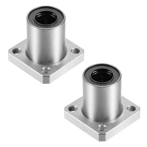 LMK12UU Square Flange Linear Ball Bearing Set 12mm Bore 21mm Outer Diameter 30mm Length Sealed On Both Sides High Precision Steel Bushing