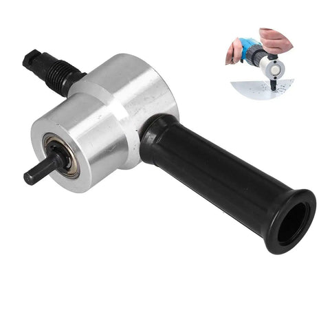 Heavy Duty Double Head Sheet Nibbler for Cutting Iron Stainless Steel Copper and Aluminum with 360 Degree Handle Visible