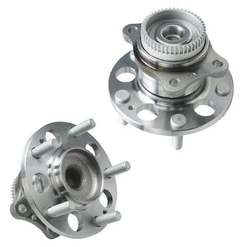 Six Piece Suspension Kit For Hyundai Veloster Elantra Coupe GT And Kia Forte Koup Forte5 Front Wheel Bearings Sway Bar Links Rear Wheel Bearings And Hubs Replacement, showing close-up of metal wheel hubs and bearings