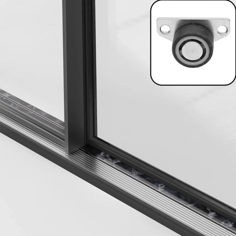 Sliding door with 8 Pack Nylon Single Wheel Screen Door Rollers With Galvanized Wheel Side Mount For Sliding Doors And Furniture Wardrobe Cupboard Closet Electroplating Pulley System Wear-Resistant Anti-Corrosion Rust-Resistant