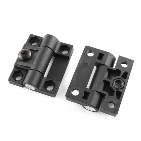 4 Pack Black Nylon Adjustable Torque Hinges for Cabinets and Furniture, Corrosion-Resistant Position Control Hinges, Heavy Duty