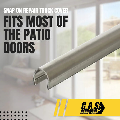 Snap On One Quarter Inch Stainless Steel Sliding Glass Door Track Cover Repair For Patio Doors Replacement Track Cover