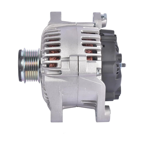 110 Amp 12V Alternator Replacement For Hyundai Santa Fe Sonata Kia Optima Sorento L4 2.4L 2.0L Turbo 2010 2014 Drop In Ready With 6 Groove Clutch Pulley And CW Rotation OEM 37300 2G50 side view