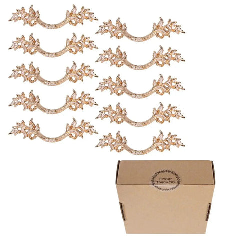 Antique Rose Gold Zinc Alloy Cabinet Pulls Set Of 10 For Farmhouse Kitchens And Vintage Dressers, elegant design with gift box