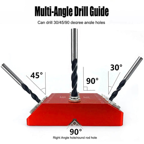 Pocket Hole Jig For Woodworking And Furniture Assembly, Aluminum Alloy Construction, Precise 30 Degree, 45 Degree, And 90 Degree Holes