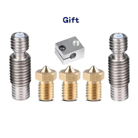 V6 Hot End Full Kit For 1.75mm 12V Bowden RepRap 3D Printer Extruder Parts With 0.4mm Nozzle and additional nozzles