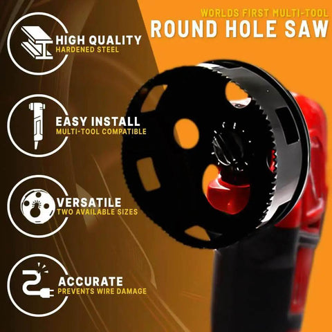 Round Hole Saw for Recessed Lights With Oscillating Multi Tool, 4 1/4 Inch Cut, Rack-A-Tiers Hardened Steel Drywall Tool