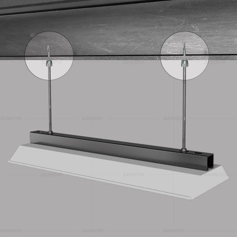 Heavy Duty Vertical Threaded Rod Anchor For Steel, 5/16-18 X 1-1/4 Inch Screw Length shown installed on metal beam
