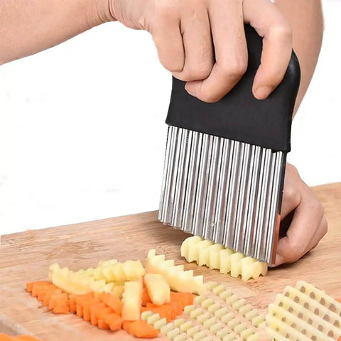 5 Blade Herb Scissors And Kitchen Shears Set For Herb Cutting Seafood Scissors Onion Holder Slicer And Potato Crinkle Cutter Heavy Duty Pro Grade Stainless Steel Yamesu Kitchen Gadget Salad Tools 5 Sets used to cut potato into crinkle shapes.