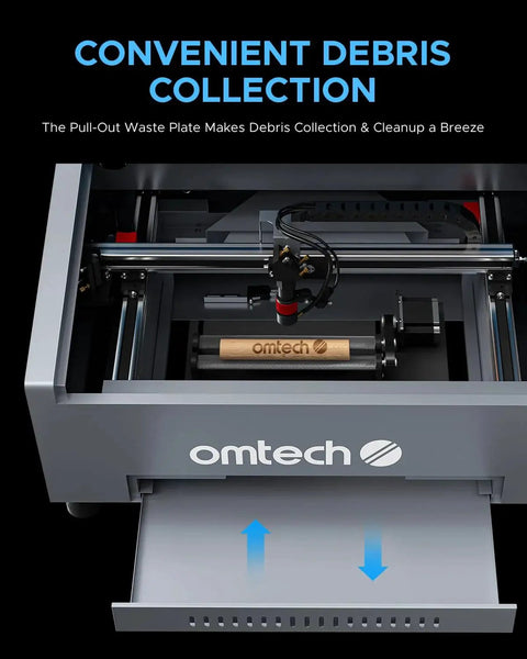 Powerful 45W CO2 Laser Engraver For Home Use And Hobbyists, 12x8 Inch Desktop Laser Cutter And Engraving Machine with pull-out waste tray