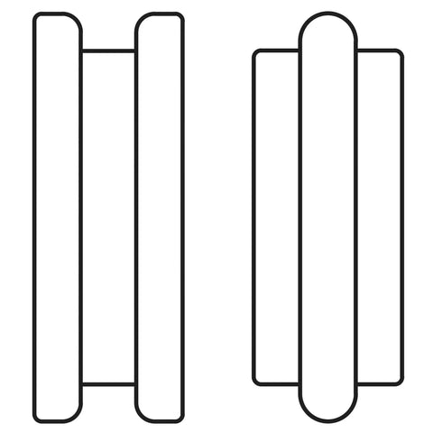 Diagram of Three Eighths Inch Bead Roller Die Set for metal fabrication, compatible with Eastwood motorized bead rollers and 3/4 inch die mounts