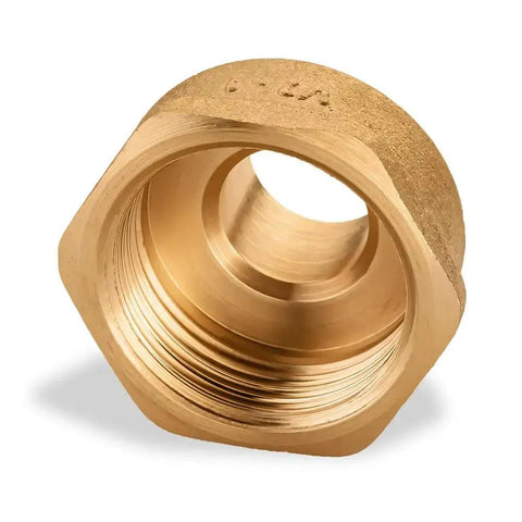 Brass Pipe Fittings Adapter Half Inch Male To One Inch Female Threaded Nipple corrosion resistant front view