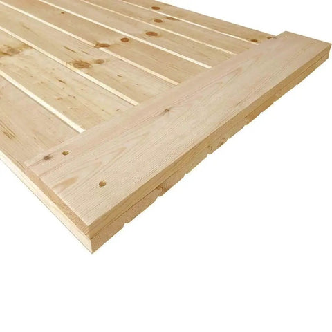 Solid Pine Core Unfinished Interior Barn Door Slab DIY Kit 83.5 Inches By 36 Inches One And Three Eighths Inch Thick Knotty Pine