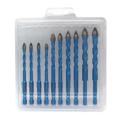 10 Piece Masonry Diamond Drill Bit Set With Quick Change Shanks For Concrete Wood Plastic Brick Ceramic Tile BeQell Carbide Tip Core Bits