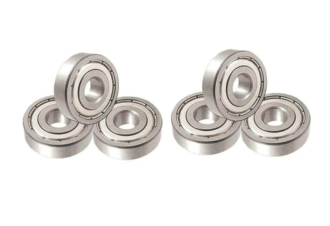 6 Pieces 6200 ZZ Deep Groove Ball Bearings With Double Metal Seal Pre Lubricated For Stable Performance And Cost Effective Chrome Steel
