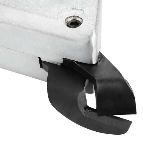 Close-up of Power Drill Shear Attachment For Metal Cutting Turns Your Drill Into A Badass Nibbler 1200 RPM Fits 12V Cordless Or AC Drill