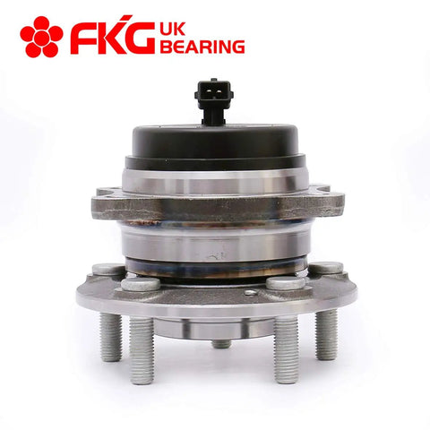 Front view of Rear Wheel Bearing Hub Assembly Set Of 2 For Front Wheel Drive Hyundai Santa Fe 07 15 Santa Fe XL 13 15 Veracruz 07 12 Kia Sorento 11 15 5 Lug FWD Compatible