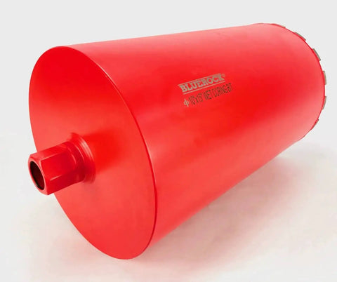 10 Inch Diamond Wet Core Drill Bit For Concrete Rebar Asphalt Brick Rock Masonry One And One Quarter Inch Threaded Barrel Core Drill BLUEROCK Tools Beefy Heavy Duty Wet Core Drilling