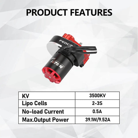 SCX24 Brushless Motor And ESC Combo With Hobbywing QUICRUN Outer1621SL displayed with product specs table.