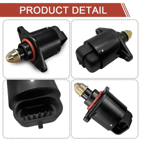 Idle Speed Control Valve and Idle Air Control Valve Throttle Stepper Motor for stable engine operation, black 60g component
