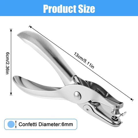 24 Pack Single Hole Punch One Quarter Inch Handheld Paper Punch For Circle Holes Metal Construction Delivers 5 To 10 Sheets Per Punch