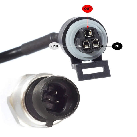 FASTROHY stainless steel pressure transducer with 1/8 NPT thread, 60 psi, 0.5-4.5V output, three-pin connector