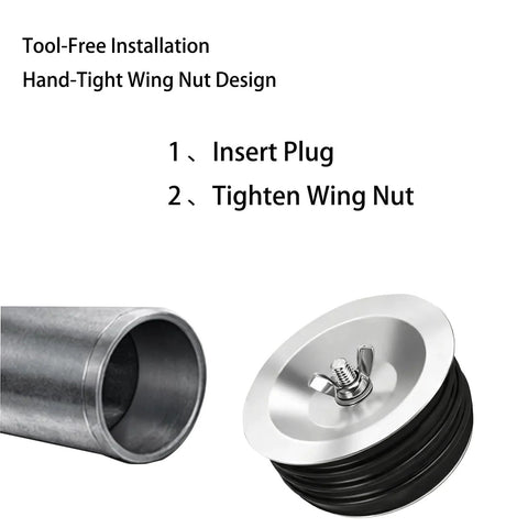 1 Piece 3 Inch Mechanical Test Plug With Steel Pipe Gripper And Wing Nut Reusable Drain And Sewer Pipe Plug For Plumbing