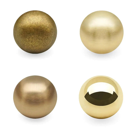 10 Pack Brushed Gold Ball Cabinet Knobs 1 Inch Diameter Zinc Alloy Drawer Pulls For Kitchen Cupboards, Dresser And Bathroom