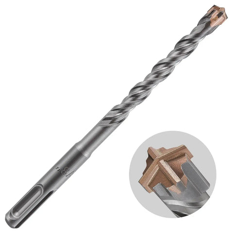 Five Piece Wensilon Concrete Drill Bit Set For Masonry Pros Three Eighths Inch To Four Inch Cross Type Double Thread Carbide Bits For Concrete Brick Cement Walls And Stone Hammer Drill Applications