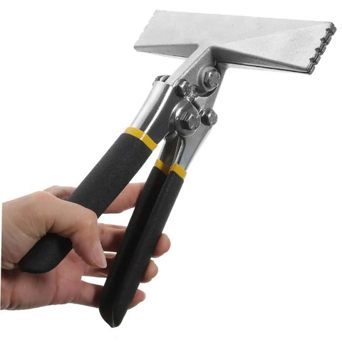 Hand Seamer Tool With Straight Jaw Manual Metal Bender for sheet metal bending, ergonomic pitted double sided handles, 6 inch jaw span